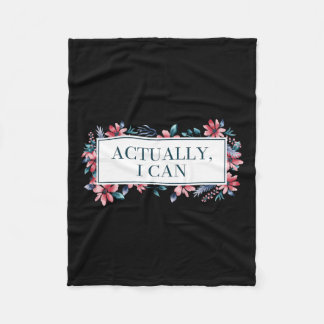 Ich kann weibliche Geschlechtergleichstellung und  Fleecedecke