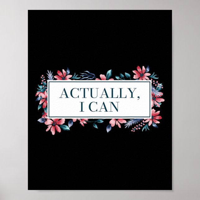 Ich kann weibliche Geschlechtergleichstellung und  Poster (Vorne)