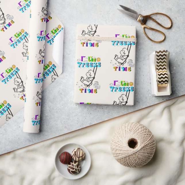 Ich kann Zeit einfrieren Geschenkpapier (Basteln)