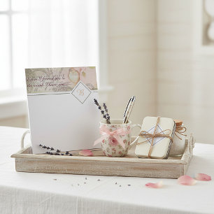 Ich kannte dein rosa Vogel-Monogramm Notizblock