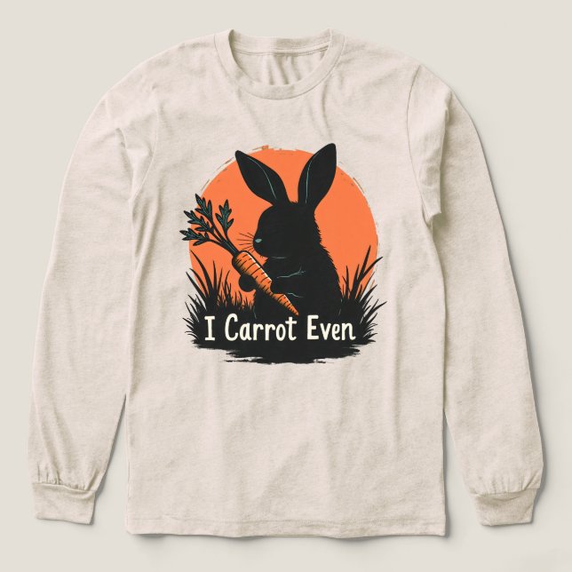 Ich Karotte Sogar Lustiger Hase Kaninchen Gemüse W Tri-Blend Shirt (Design Vorderseite)