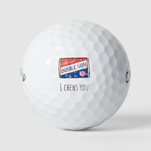 'Ich kaue dich' Spielerei Süße Lustige Bubble Gum Golfball
