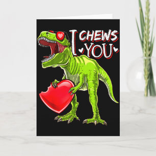 Ich kaue dich Valentins T-Rex Dinosaurier-Shirts V Karte