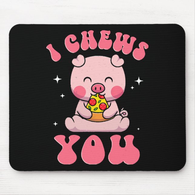 Ich kaue dir Pizza Mousepad (Vorne)