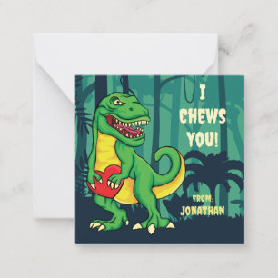Ich kauen Sie T-Rex Klassenzimmer Valentinstag Url Mitteilungskarte