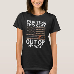 Ich kaufe Clay US Flag - Sports Shooter & Clay P T-Shirt