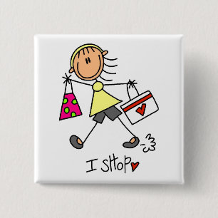 Ich kaufe T-Shirts und Geschenke Button