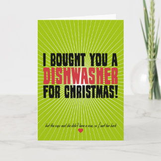 Ich kaufte Sie eine Spülmaschine für Weihnachten