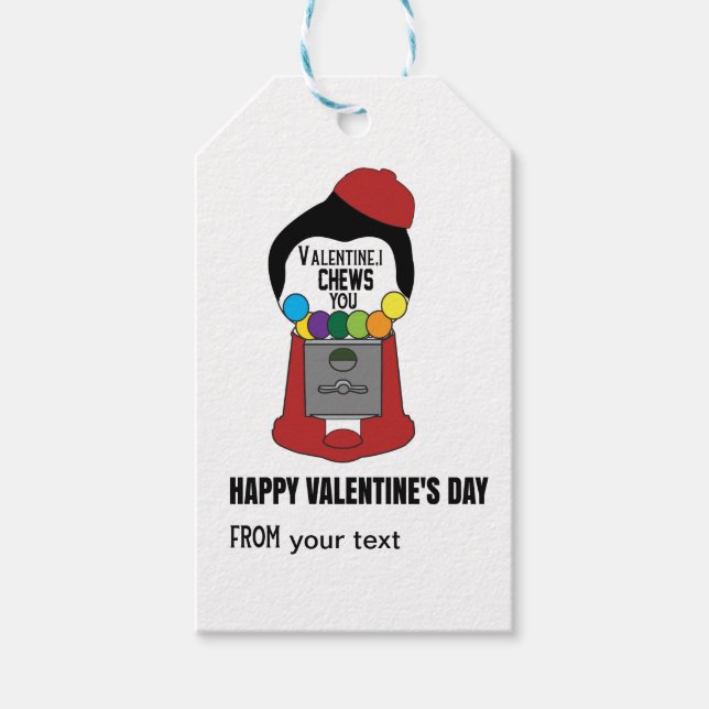 Ich kaut euch Valentinstag, Junge Mädchen Valentin Geschenkanhänger (Vorderseite)