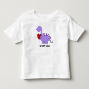 Ich kaut Liebe! Niedliche Dinosaurier mit Herz Kleinkind T-shirt