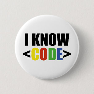 Ich kenne CODE Lustiger Programmierer Coder Entwic Button