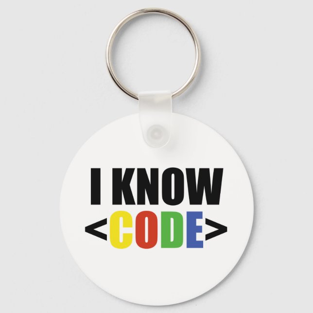 Ich kenne CODE Lustiger Programmierer Coder Entwic Schlüsselanhänger (Vorderseite)