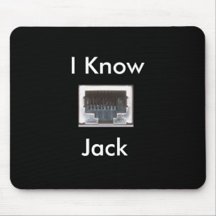 Ich kenne den Ethernet-Netzwerk-Jack Mousepad