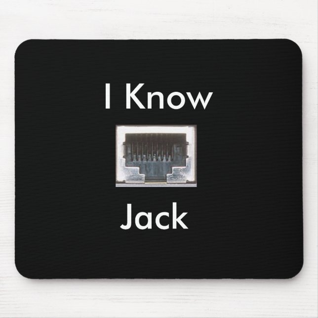 Ich kenne den Ethernet-Netzwerk-Jack Mousepad (Vorne)