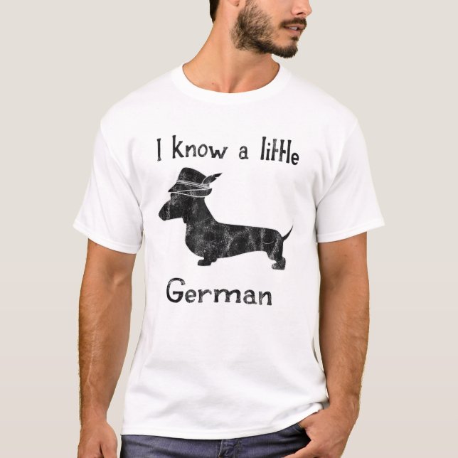 Ich kenne ein kleines deutsches Funny Dackel Shirt (Vorderseite)