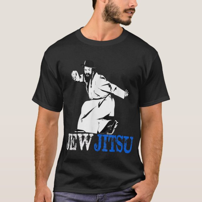 Ich kenne JewJitsu Shirt Rabbi Horah Dance Jiu Jit (Vorderseite)