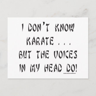 ICH KENNE KARATE T - SHIRT UND GIFTS NICHT POSTKARTE