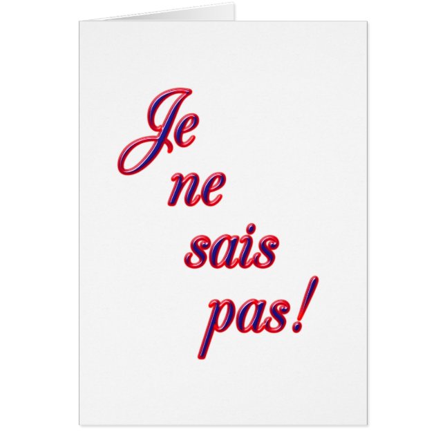 Ich kenne keine Karte (Vorne)