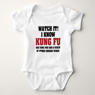 Ich kenne Kung Fu und Kung Pao - Lustige Kampfspor Baby Strampler