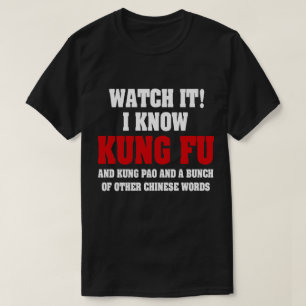 Ich kenne Kung Fu und Kung Pao - Lustige Kampfspor T-Shirt