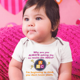 Ich kenne meine ABCs, oder? Baby Strampler