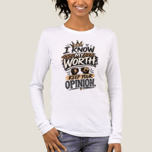 Ich kenne meinen Wert Selbstbewusstseins-Zitat Tri-Blend Shirt