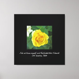 Ich kenne mich nicht. . . (Goethe) Leinwanddruck