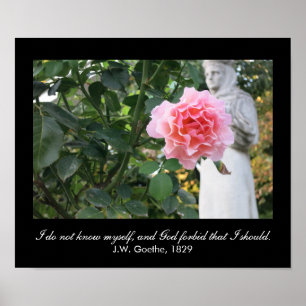 Ich kenne mich nicht, und... (J.W. Goethe-Zitat) Poster