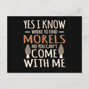 Ich kenne Morels Jagd Pilzjäger Jäger Mykologe G Postkarte