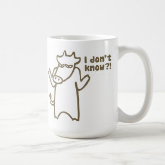 Ich kenne nicht Cartoon-Kuh-Tasse Tasse