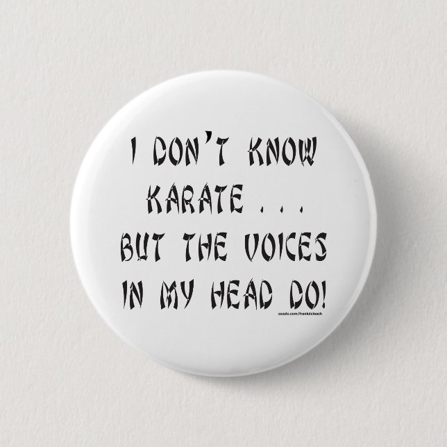 ICH KENNE NICHT KARATE-T - SHIRTS UND GESCHENKE BUTTON (Vorderseite)