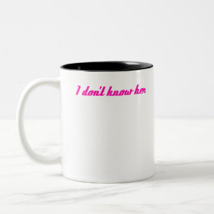 ich kenne sie nicht zweifarbige tasse
