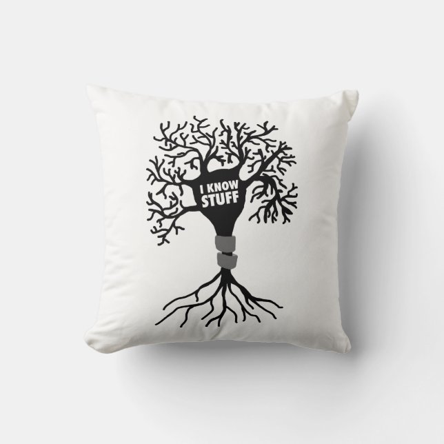 Ich kenne Stuff Neuron Silhouette Kissen (Vorderseite)