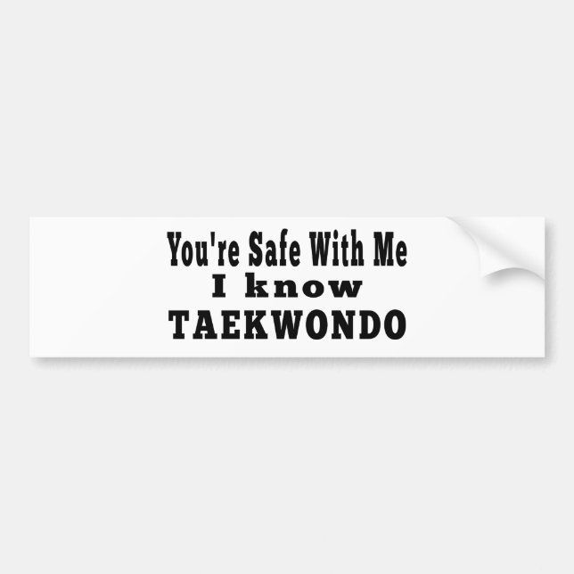 Ich kenne Taekwondo Autoaufkleber (Vorne)