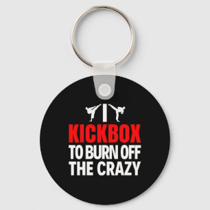 Ich kickboxe, um das verrückte lustige Kickboxen T Schlüsselanhänger