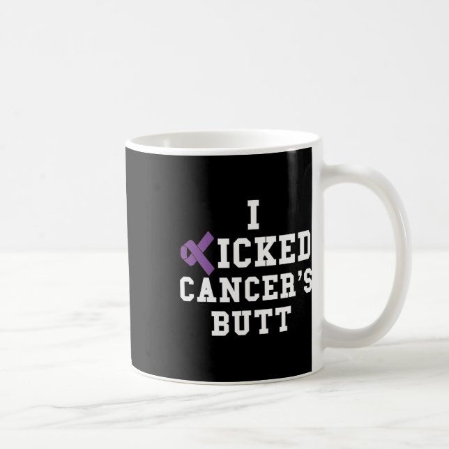 Ich kickte das Hintern-Bauchspeicheldrüsenkrebs-Be Kaffeetasse (Rechts)