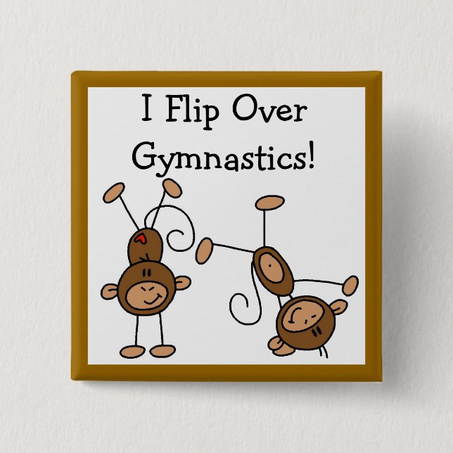 Ich kippe über die Gymnastik Button (Vorderseite)