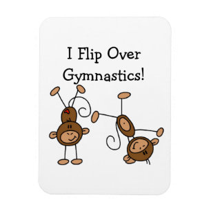 Ich kippe über die Gymnastik Magnet