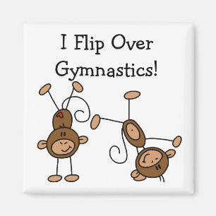 Ich kippe über die Gymnastik Magnet