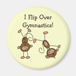 Ich kippe über die Gymnastik Magnet