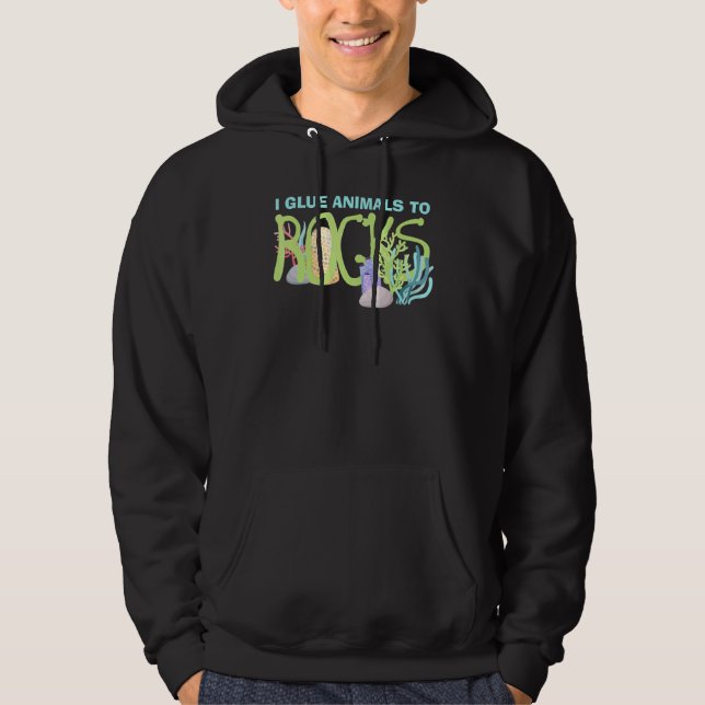 Ich klebe Tiere an Rocks Aquarium Aquarist Fish Fi Hoodie (Vorderseite)