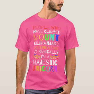 Ich kletterte auf den Berg Kilimanjaro, also bin i T-Shirt
