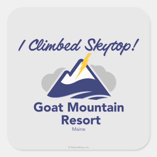 Ich kletterte auf Skytop! Quadratischer Aufkleber (Vorderseite)