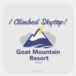 Ich kletterte auf Skytop! Quadratischer Aufkleber