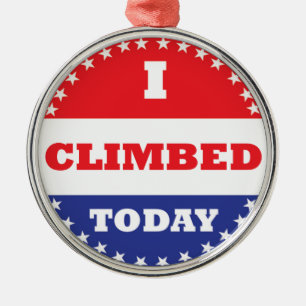 Ich kletterte heute silbernes ornament