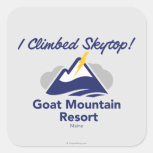 Ich kletterte Skytop! Quadratischer Aufkleber