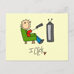 Ich klicke Fernsehsüchtigen an Postkarte
