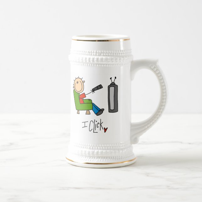 Ich Klicke TV-Süchtiger Bierglas (Rechts)