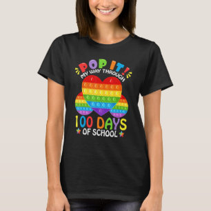 Ich knalle mich durch 100 Tage Schule Großes Herz T-Shirt