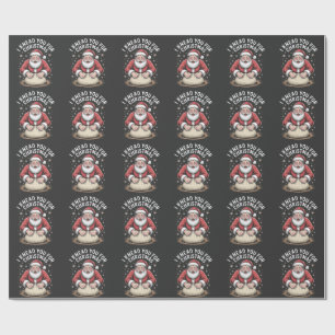 Ich knete dich für Weihnachtsbäckerei Santa Kochen Geschenkpapier